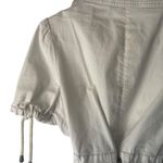 ETT TWA‎ Y2k Women's Size 6 Small White Cotton Cargo Tie Utility Jacket Top Photo 6