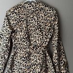 Forever 21 sz S tan black cheetah print cotton belted coat Photo 8