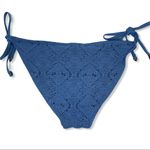 H&M  blue crochet look bikini bottom size 8 Photo 1