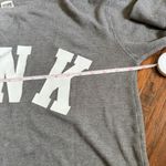 PINK - Victoria's Secret Gray Victoria Secret Pink Cropped Waffle Thermal Long Sleeve Pull Over Sz XS Photo 3