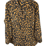 Talbots Plus Size 1XP Top Leopard Print Button Down Long Sleeve Mob Wife 408 Photo 0