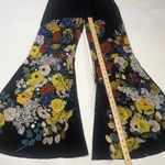 Sandro Sz 1  Paris Women's Bell Bottoms Flared Printed 100% Silk Floral Pants Photo 6