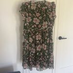 Eliza J Tiered Floral Ruffle Dress - Size 6 Hunter Green Photo 5