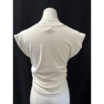 Madewell Women’s  Cream Cotton Blend Cap Sleeve T-Shirt Sz XS Photo 2