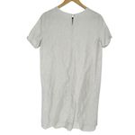 Eileen Fisher Cream Stripe Organic Linen Mini Dress sz Small Pocket Short Sleeve Photo 6