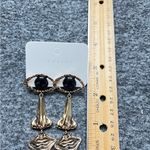 Vintage Style Surreal Eye Nose Lip Earrings Gold Tone Statement Art Dangle Photo 3