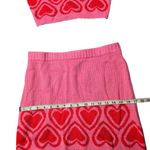 Sugar Thrillz Knit Heart Pink Skirt Set Size: M/L Size L Photo 7