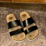 REEF  Cushion Black Vista Hi platform slip on two strap chunky sole sandals Photo 1