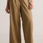 Quince NWT  Women’s Drapey Twill Pleated Trouser Boxwood Brown Sz 0 Photo 0