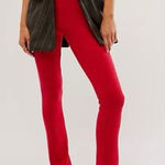 Free People ✨ Golden Hour Knit Ribbed Red Sz Small Pants✨ Photo 0