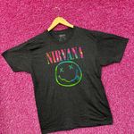 Nirvana Nevermind Dead Eyes Colorburst Smiley Grunge Tee XL Photo 1
