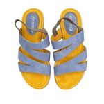 Eurosoft Blue Strappy Sandals Size 8M Comfort Footbed Slip Photo 0
