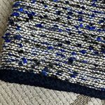 J.Crew  Womens Front Zip Navy Blue Metallic Tweed Front Zip Mini Skirt Photo 13