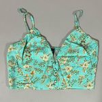 Cider Teal Paisley Floral Tank Crop Top Shirt Blouse Size S 🌷 Photo 0