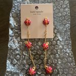 Kate Spade  Ladybug Linear Earrings NWT Gold & Red Photo 1