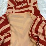 Mon Renn Surreal Midi Dress Tropico Print Red Medium Drop Waist Cotton Vacation Photo 11