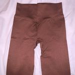 PINK - Victoria's Secret PINK Brown Ribbed Seamless Leggings Photo 0