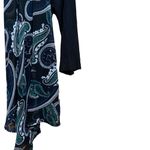 Chico's Easywear by  Cardigan Womens Medium Black Paisley Print Open Sweater Photo 4