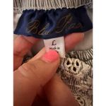 Blue Rain  Eyelet Blue Stripe Floral Coquette Off the Shoulder Shirt Photo 7