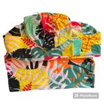 Adidas  Tropical Print Long Sleeve Cropped Hoodie Size Medium Photo 2