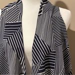 Black and White Striped Chiffon kimono Size undefined Photo 1