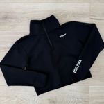 ECHT  Black Pima Cropped Half Zip Photo 0