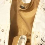 True Religion  White Black Canvas Tote Shoulder Bag Snap Closure NEW Photo 3