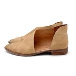 Free People  Royale Cutout Flat Size 39.5 /9 Tan Leather Pointed Toe Boho Western Photo 5