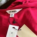 NWT BB Dakota by Steve Madden Sleeveless Belted Jumpsuit RASPBERRY Red Size XL Photo 5