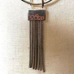 Sweet Lola silver tone long circle tassel necklace Photo 3