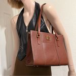 Dooney & Bourke  Brown Pebbled Leather Small Lexington Shopper Tote Shoulder Bag Photo 7