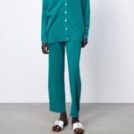 ZARA NEW Straight Leg Linen Blend Knit Pants in Size Small Photo 2