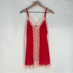Victoria's Secret  Elegant Lightweight Red Lace Trim Chemise Slip Size L Photo 1