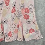 Laura Scott  Pink Floral Flare Boho Indie Y2K Knee Length Cottage Skirt Large Photo 2