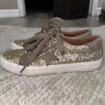 Not Rated 2/$20  Women's ILLANA Fashion Sneaker Gold Star Glitter Photo 2