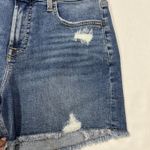 7 For All Mankind Jen7 Shorts Frayed Hem Womens Size 4 Stretch Blue Denim Photo 7