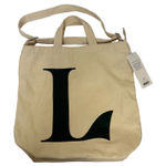 Baggu NWT  "L Suite" Brand Logo Zip Duck Bag Canvas Tote Photo 0