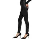 EXPRESS Super High Rise Coated Stretch Skinny Jeans Black Faux Leather Womens 27 Photo 1
