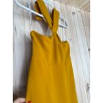 Lulus NWT  Mesmerizing Perfection Yellow Halter Neck Backless Maxi Dress Size M Photo 3