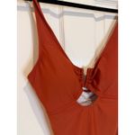 Orange One Piece Swimsuit‎ Cut Out Ruched Detail Medium Photo 1