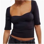 Free People NWT  ‘Just Looking‎ Bustier’ Crop Top in Black Size Small Photo 0