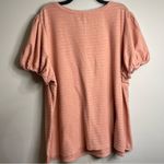 Lane Bryant ’s Plus Size Women's Puffed Sleeve Peach Top Photo 2