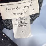 Anthropologie Lavender Field Smocked Peplum Floral Print Polka Dot Knot Sleeve Tie Blouse Top Photo 4