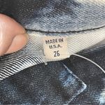 Bebe | Bleach Splattered Tie Dye Fringe Denim Jean Shorts Sz 26 Photo 4