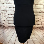 Lulus  Black Bodycon Dress with Ruffle Sleeves‎ Photo 2