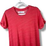 Free People  FP Beach Havana Tee Coral Pink Knit High Slit Waterfall Maxi Dress Photo 2