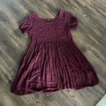 Brandy Melville maroon short sleeve t shirt dress Photo 0