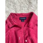 Ann Taylor  Sz 4 100% Silk Red Hand Dyed Button Down Blouse Shirt Collared Photo 5