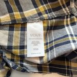 CAbi Women's Seattle Plaid Ruffle Shirt Blue Yellow Cotton Style 4233 Size Small Photo 8