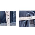 Jones New York Womens Leather Overcoat Size 12 Black Grunge Indie Punk Rock Photo 10